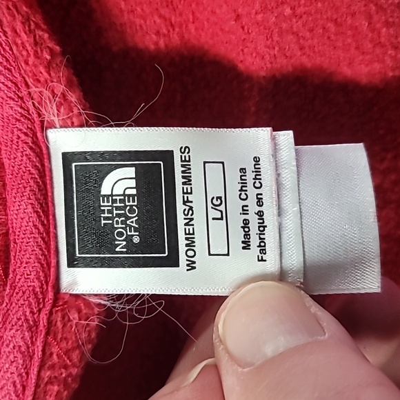 The North Face Sweater Women's Red Purple Hoodie Long Sleeve Pockets Size Large - Picture 6 of 11